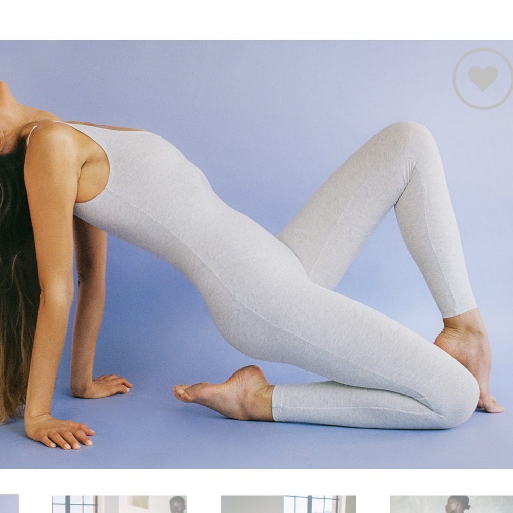 Gil Rodriguez Via Olympia unitard bodysuit ash grey Small